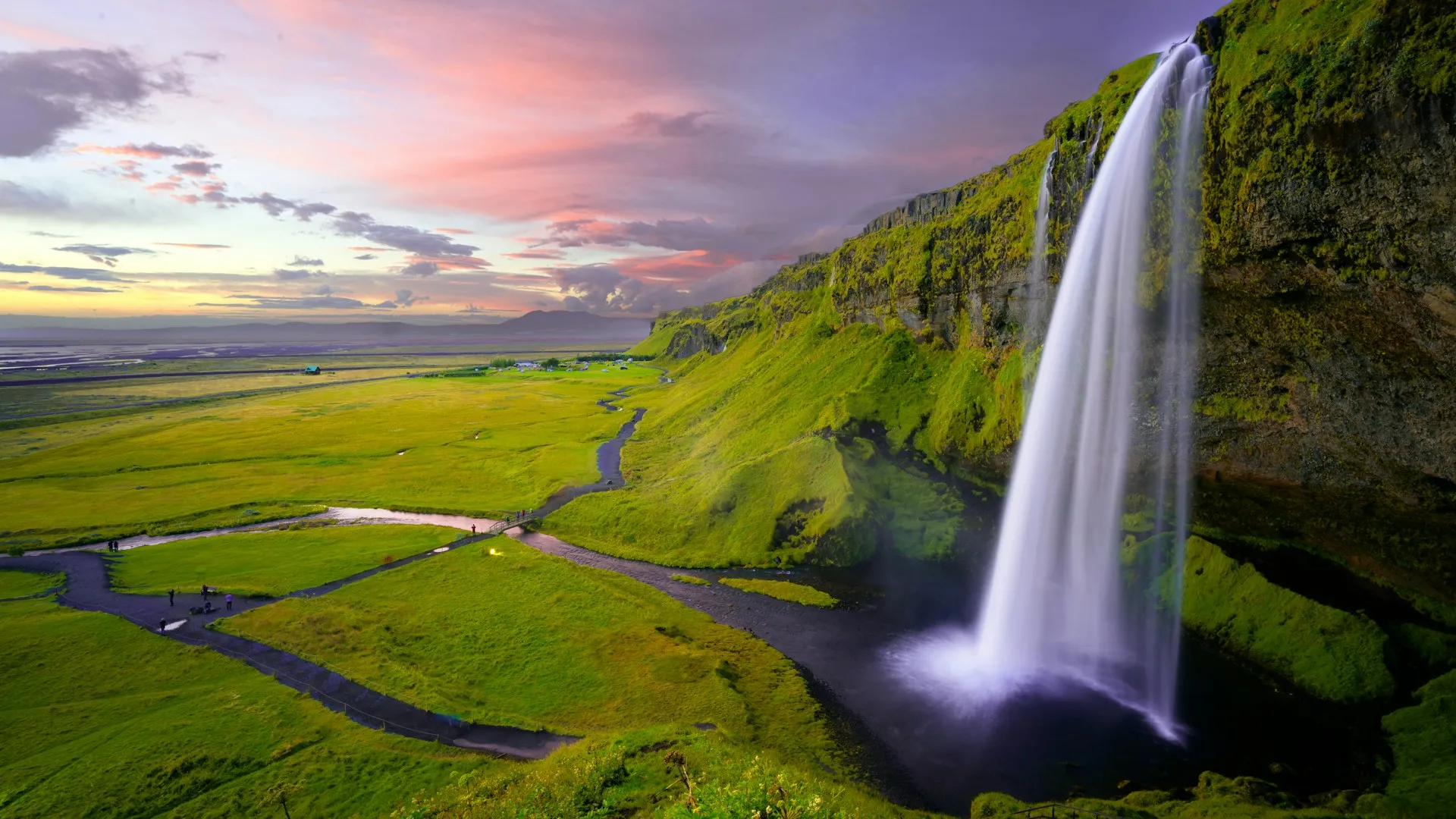 Iceland's iconic glacial waterfall